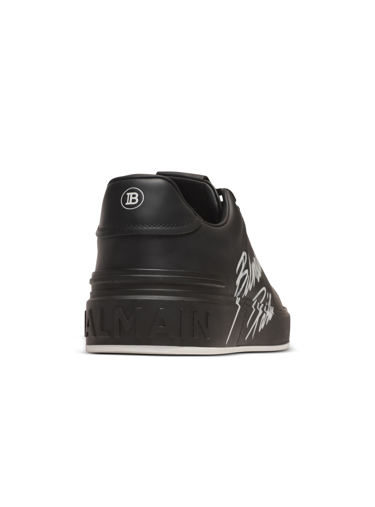 Baskets b-court en cuir de veau - Noir