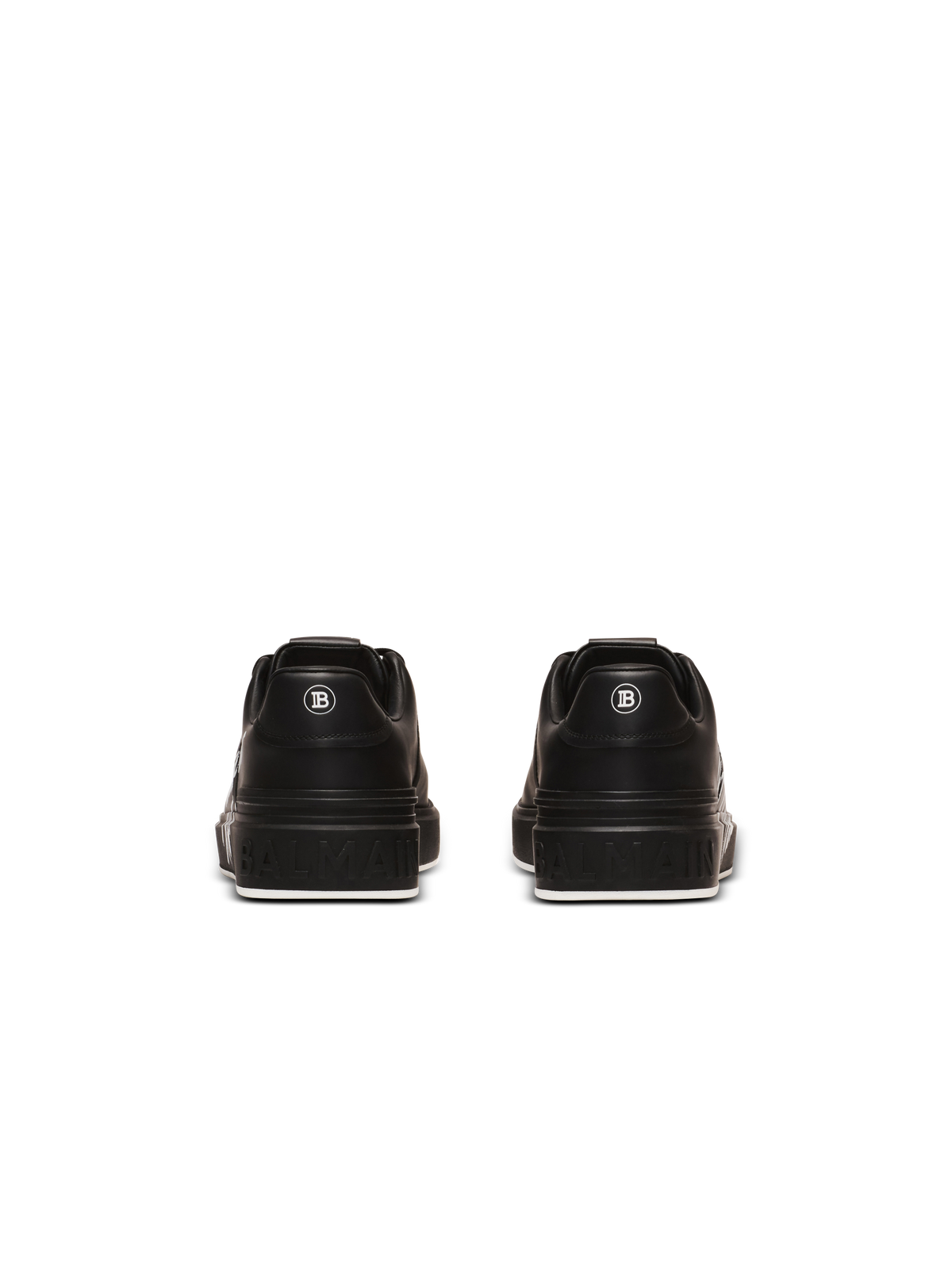 Baskets b-court en cuir de veau - Noir