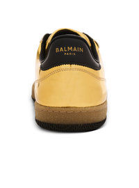 Baskets balmain swan en cuir effet miroir - Or & Noir