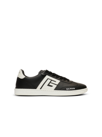 Baskets balmain swan en cuir de veau - Noir & Blanc