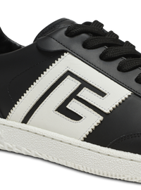 Baskets balmain swan en cuir de veau - Noir & Blanc