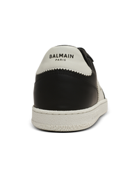 Baskets balmain swan en cuir de veau - Noir & Blanc