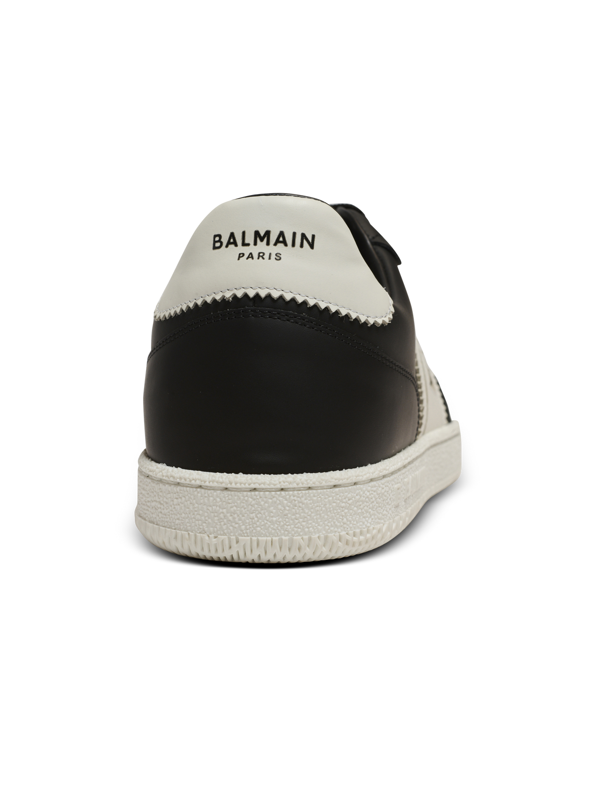 Baskets balmain swan en cuir de veau - Noir & Blanc