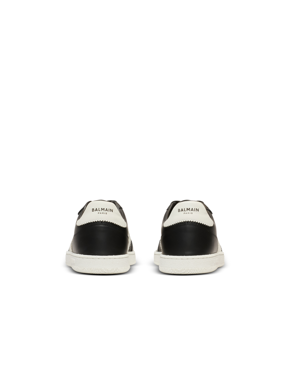 Baskets balmain swan en cuir de veau - Noir & Blanc