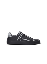 Baskets b-court en cuir de veau imprimé  - Noir & Blanc