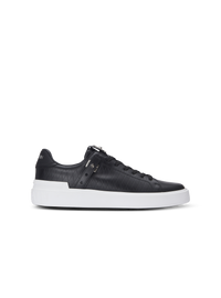 Baskets b-court b-buzz en cuir de veau embossé   - Noir & Blanc