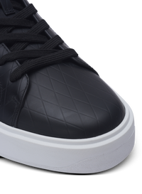 Baskets b-court b-buzz en cuir de veau embossé   - Noir & Blanc