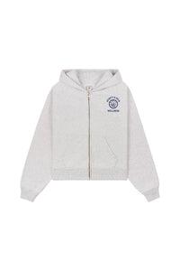 Sweat à capuche zippé avec logo - Heather Gray