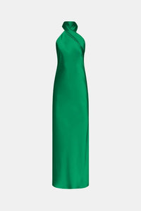 Robe midi Pandora en satin - Emerald