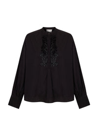 Blouse brodée Emilie - Black