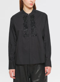 Blouse brodée Emilie - Black