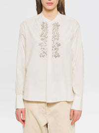 Blouse brodée Emilie - Cream