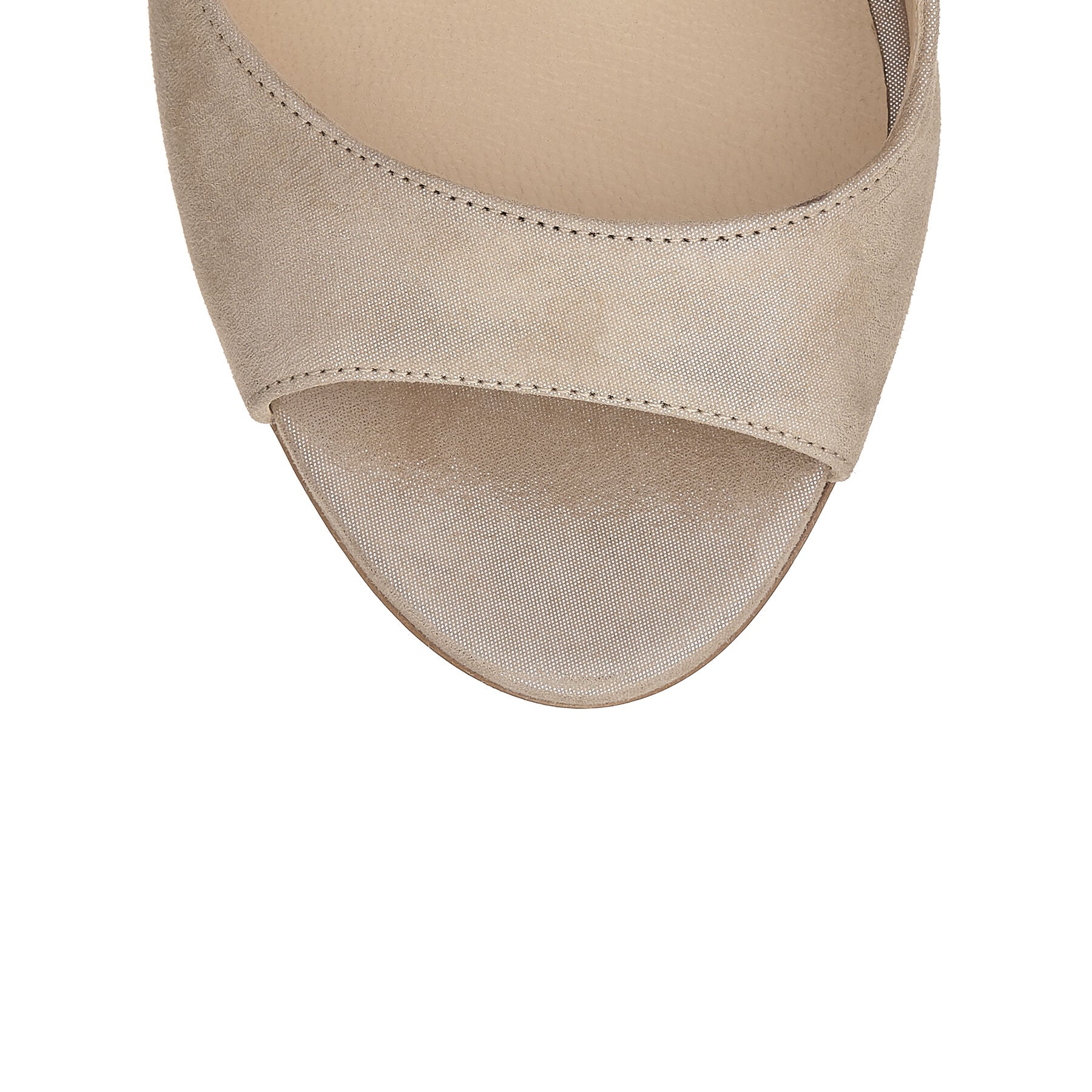 Emily 100 sandals in glittering suede - Sand