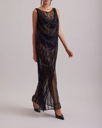 Robe Emotion à détails transparent - Black