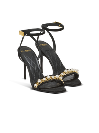 Sandales pb en cuir suédé - Noir