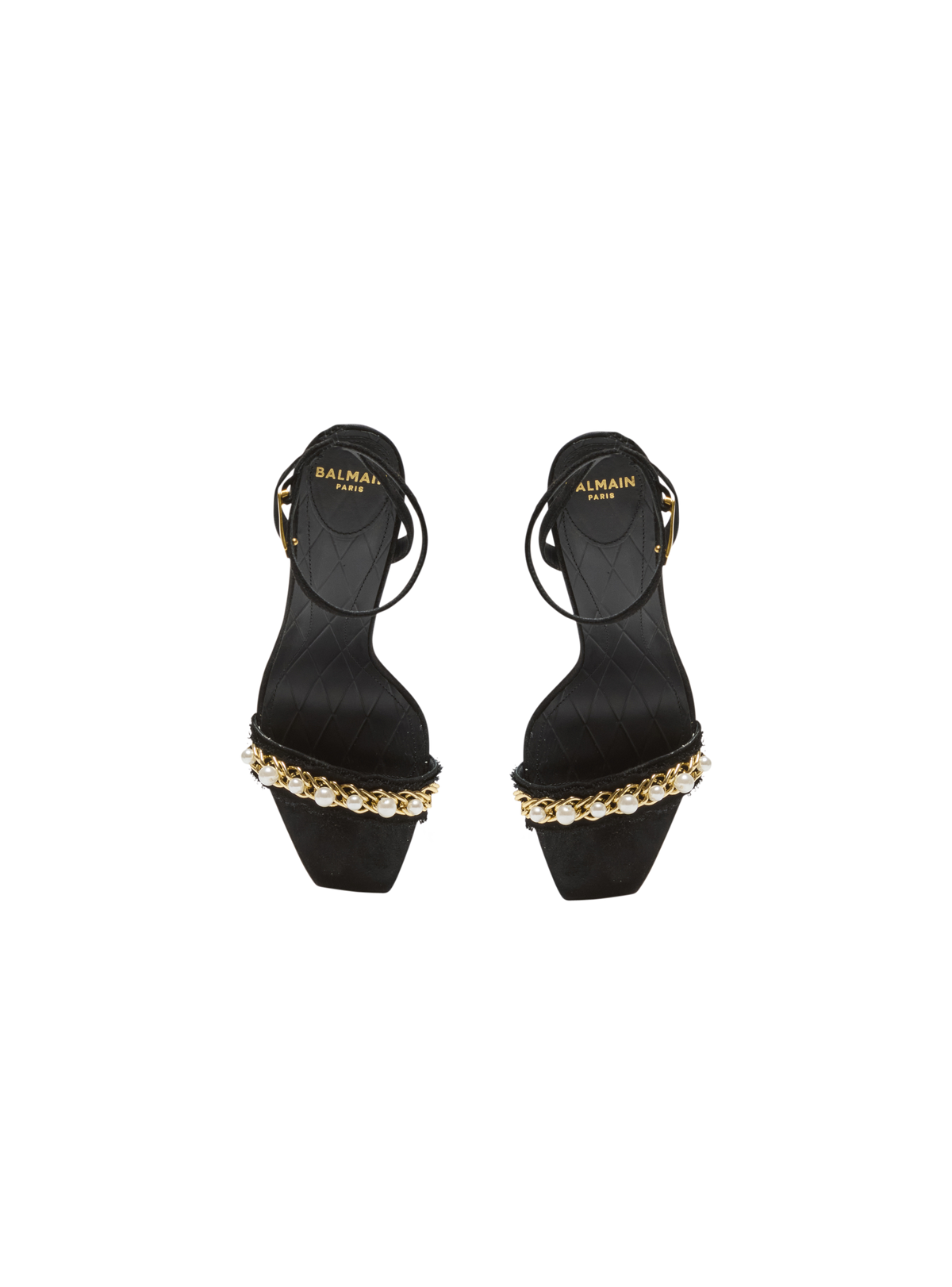 Sandales pb en cuir suédé - Noir