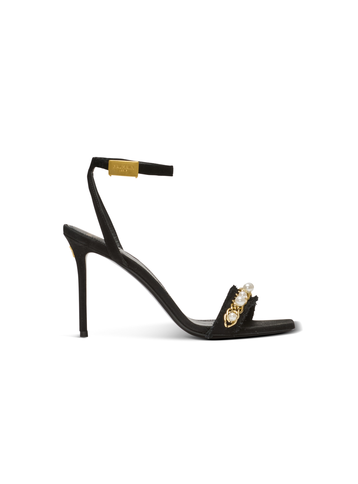 Sandales pb en cuir suédé - Noir