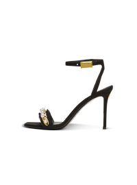 Sandales pb en cuir suédé - Noir