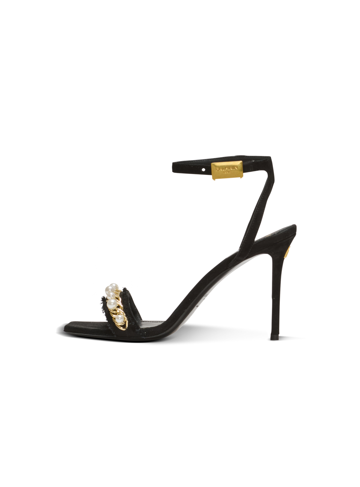 Sandales pb en cuir suédé - Noir