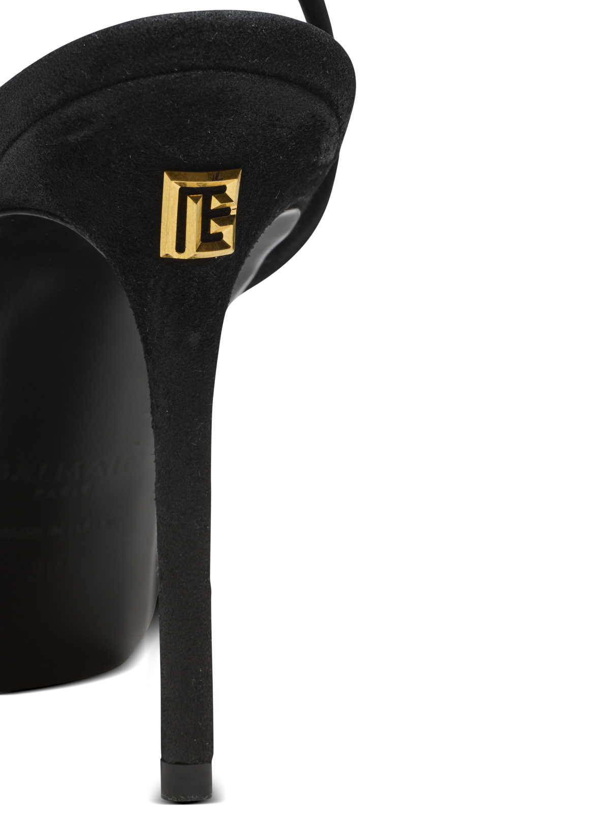Sandales pb en cuir suédé - Noir