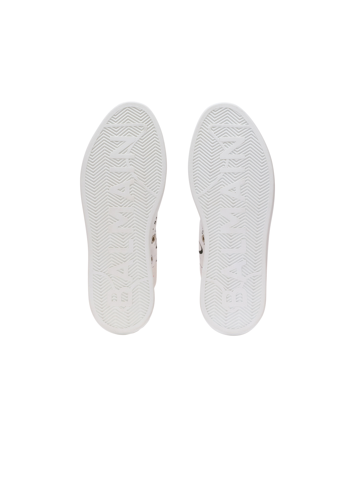 Baskets b-court high top imprimées balmain beauty - Rouge