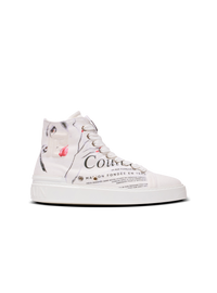 Baskets b-court high top imprimées balmain beauty - Rouge