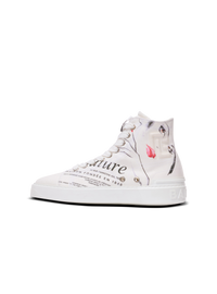 Baskets b-court high top imprimées balmain beauty - Rouge