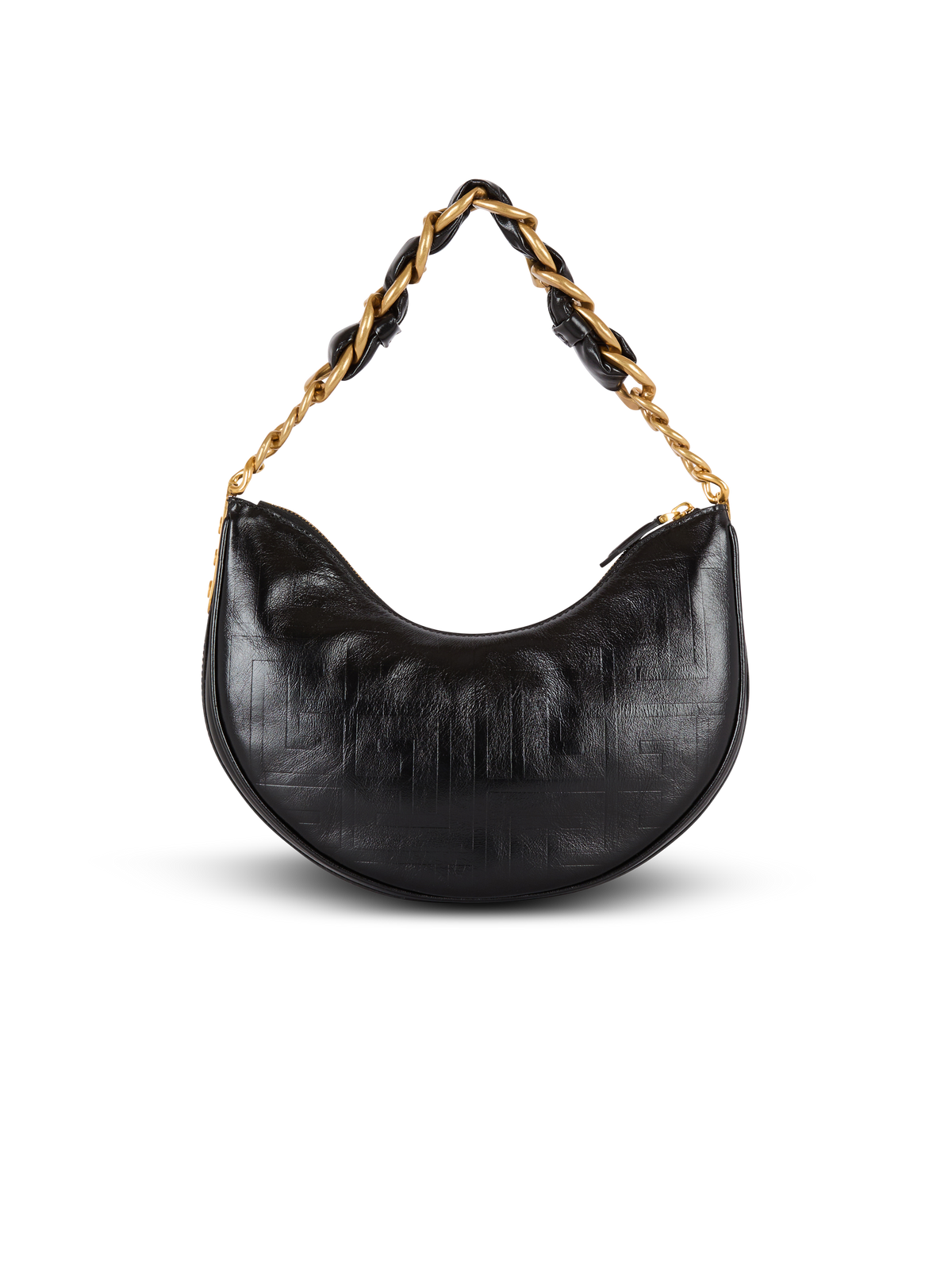 Sac 1945 soft moon en cuir de veau à monogramme - Noir