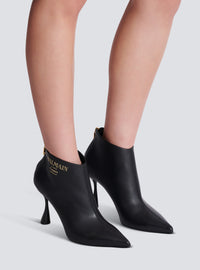 Bottines eden en cuir de veau - Noir