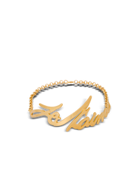 Collier ras-du-cou "je t’aime" en laiton - Or