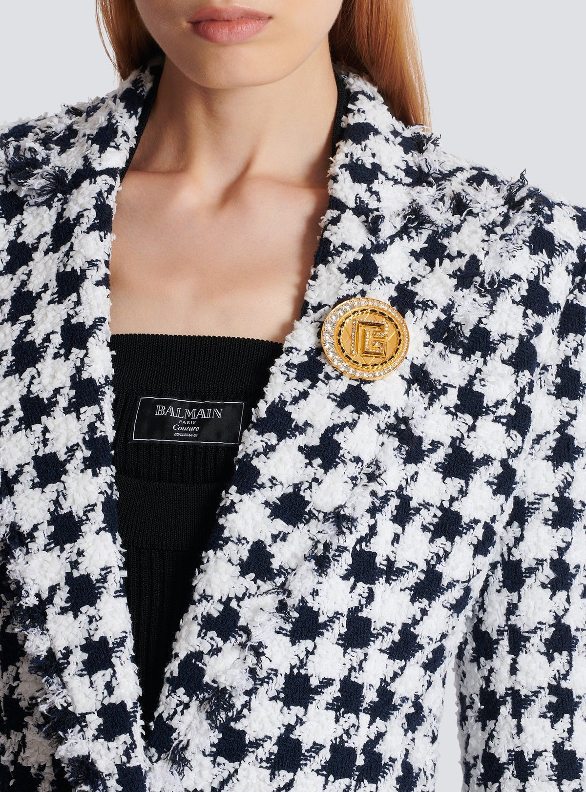 Broche en laiton et strass - Or