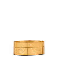 Ceinture avec trompe-l'œil denim en laiton - Or