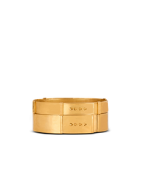 Ceinture avec trompe-l'œil denim en laiton - Or