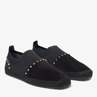 Espadrilles Enzo en daim et tricot à étoiles - Black & Silver
