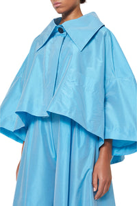 Veste courte en soie mélangée - Blue