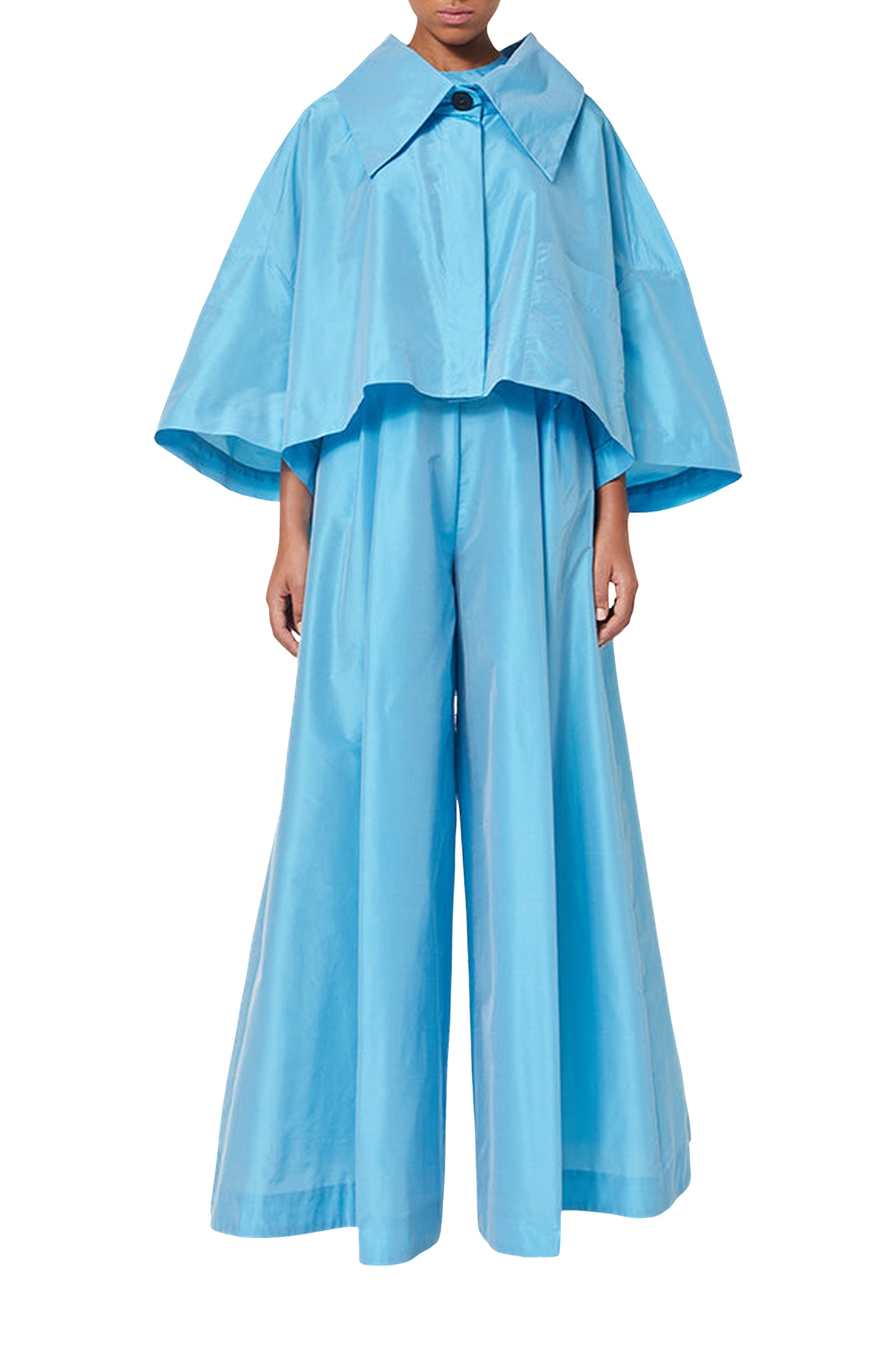 Veste courte en soie mélangée - Blue