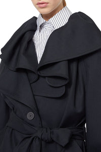 Trenchcoat en laine - Black
