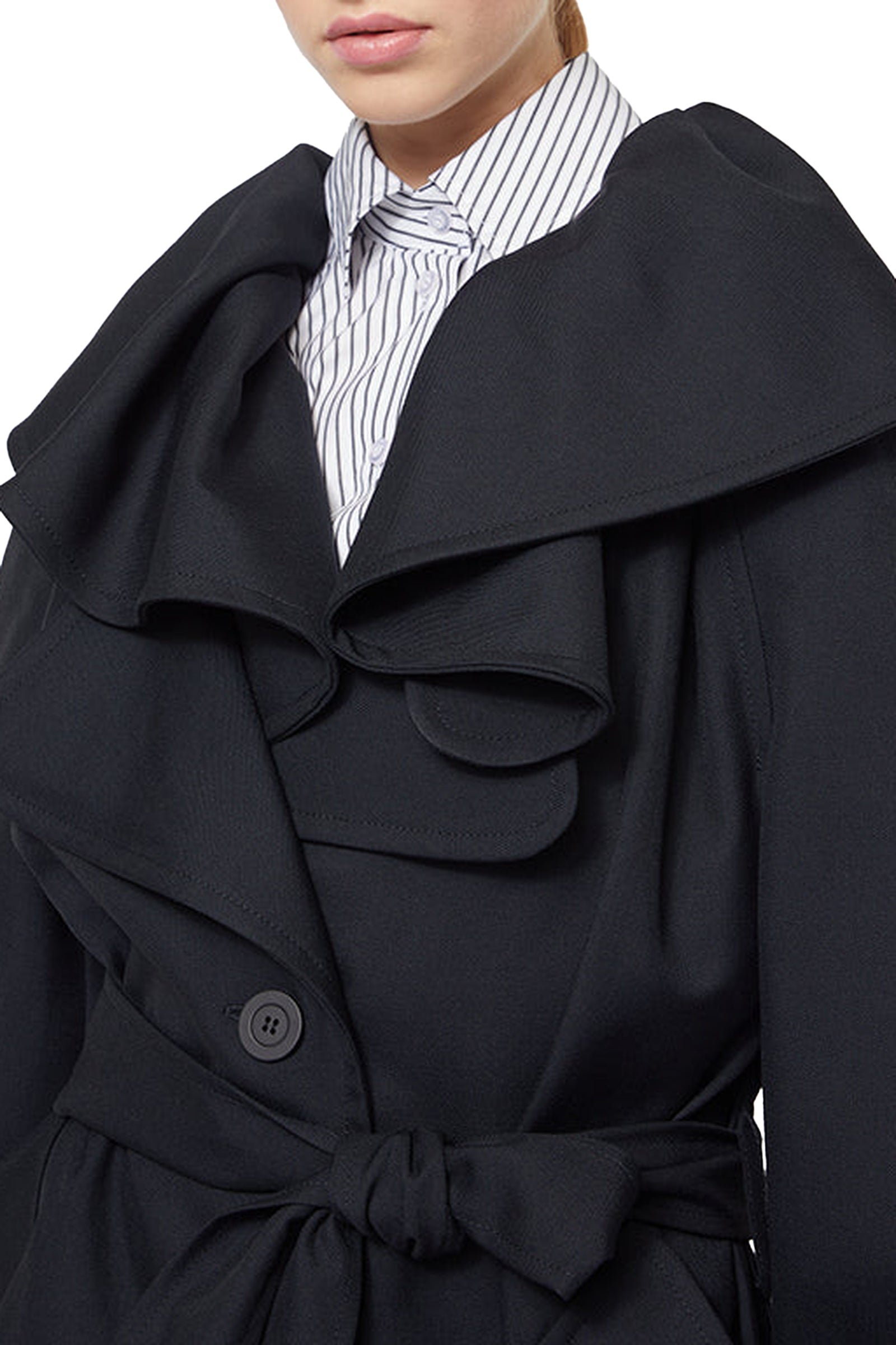 Trenchcoat en laine - Black