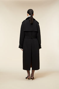 Black / MULTI LAYER TRENCHCOAT