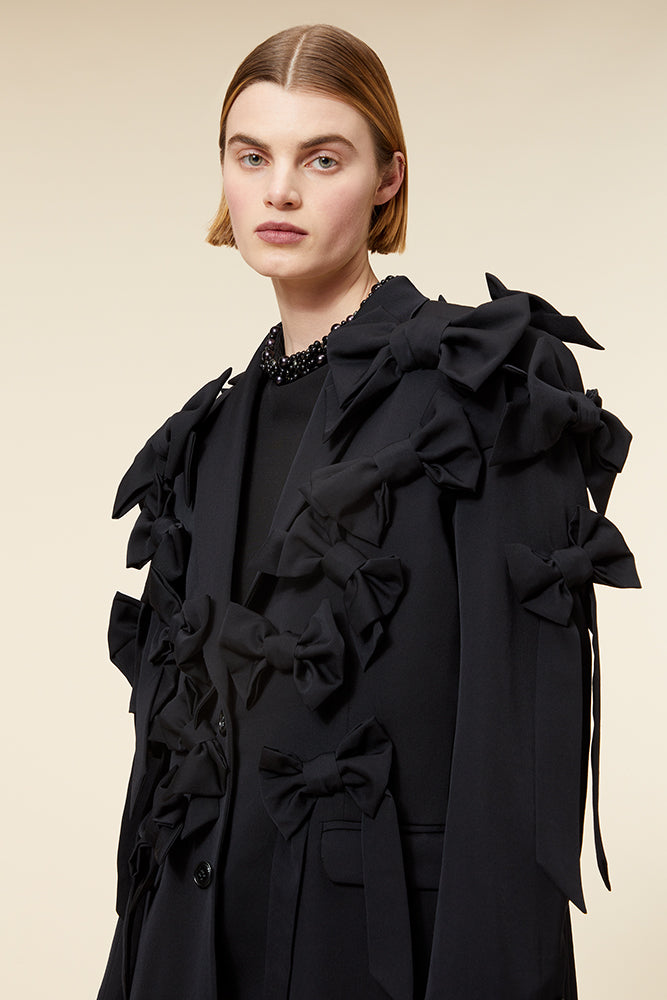Black / BOW BOUQUET BLAZER