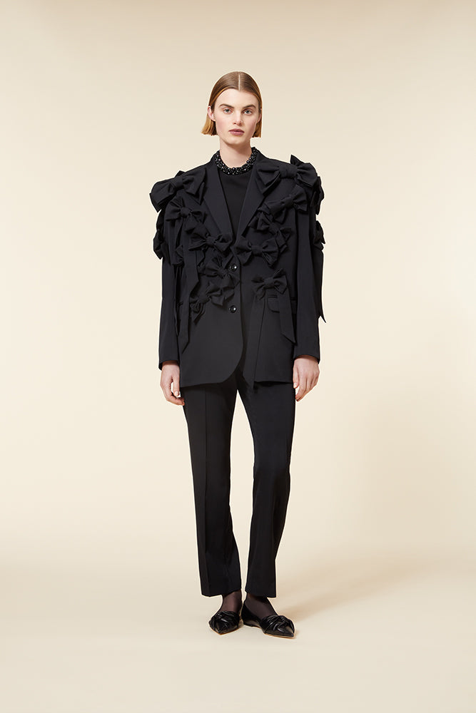 Black / BOW BOUQUET BLAZER