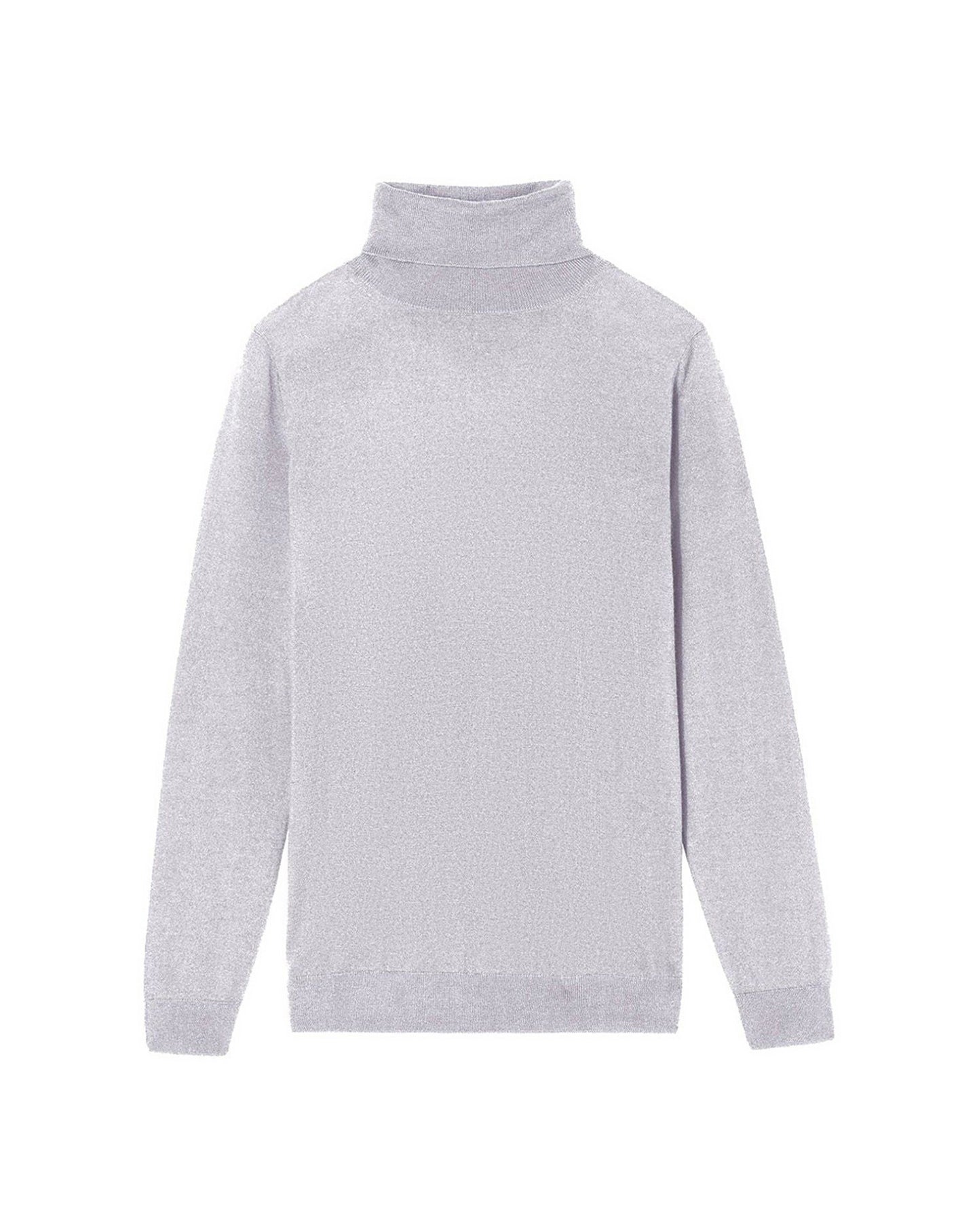 Ultra-fine cashmere turtleneck jumper - Chalk grey