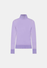 Pull Eriq à col roulé en cachemire - Lilac