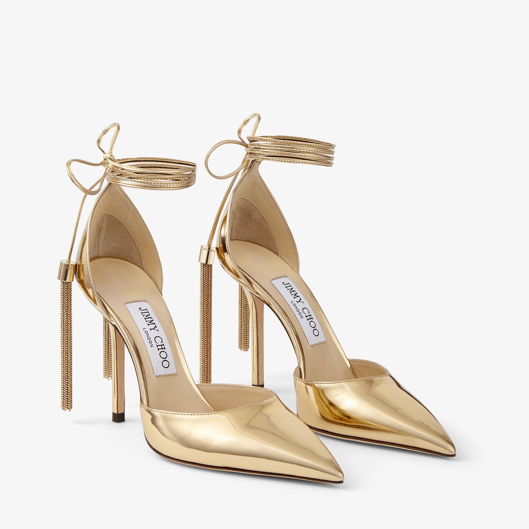 Escarpins Eris 100 en cuir - Gold