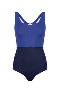 Victoire one-piece swimming costume - Cobalt & Navy