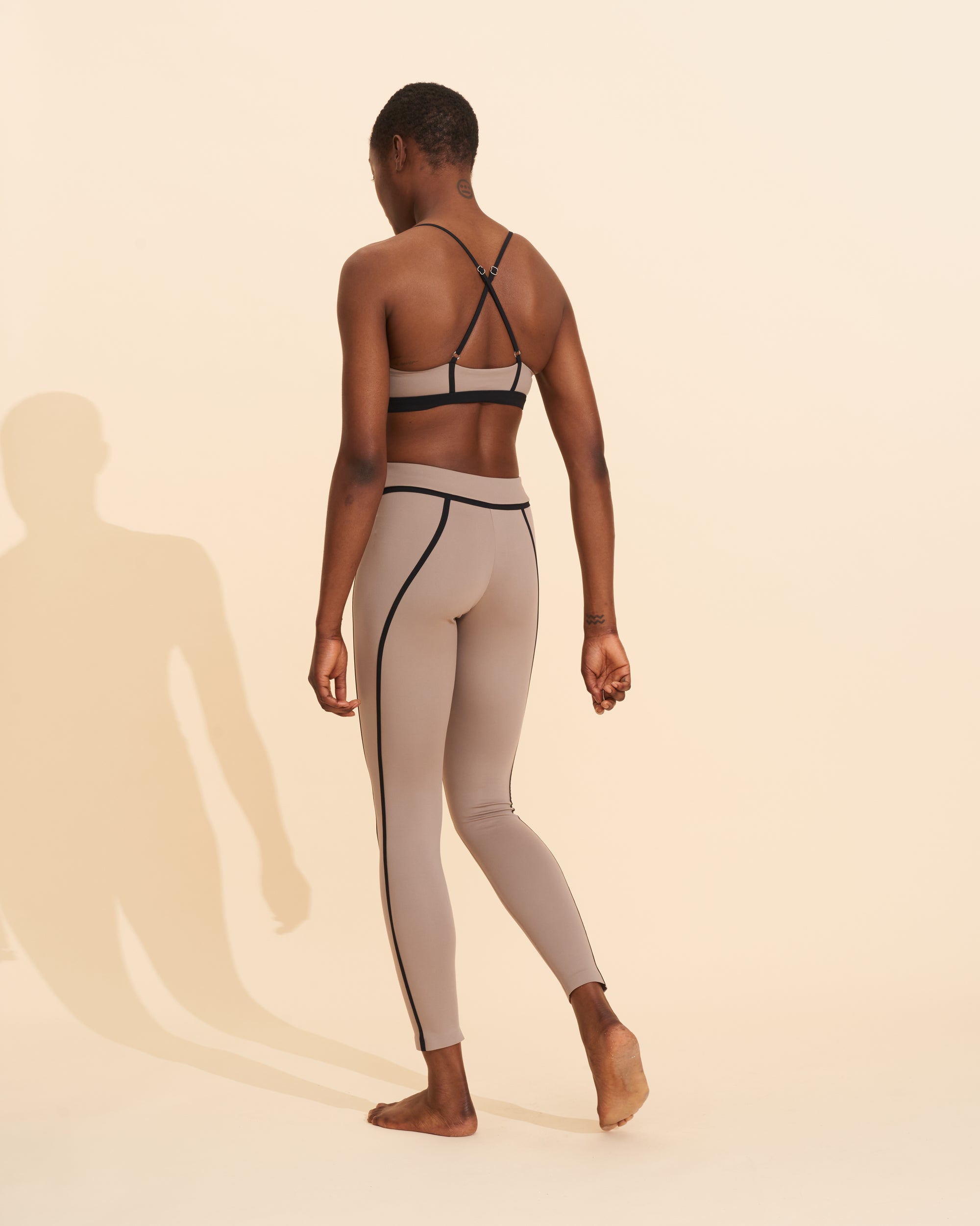 Legging Corset - Taupe & Black