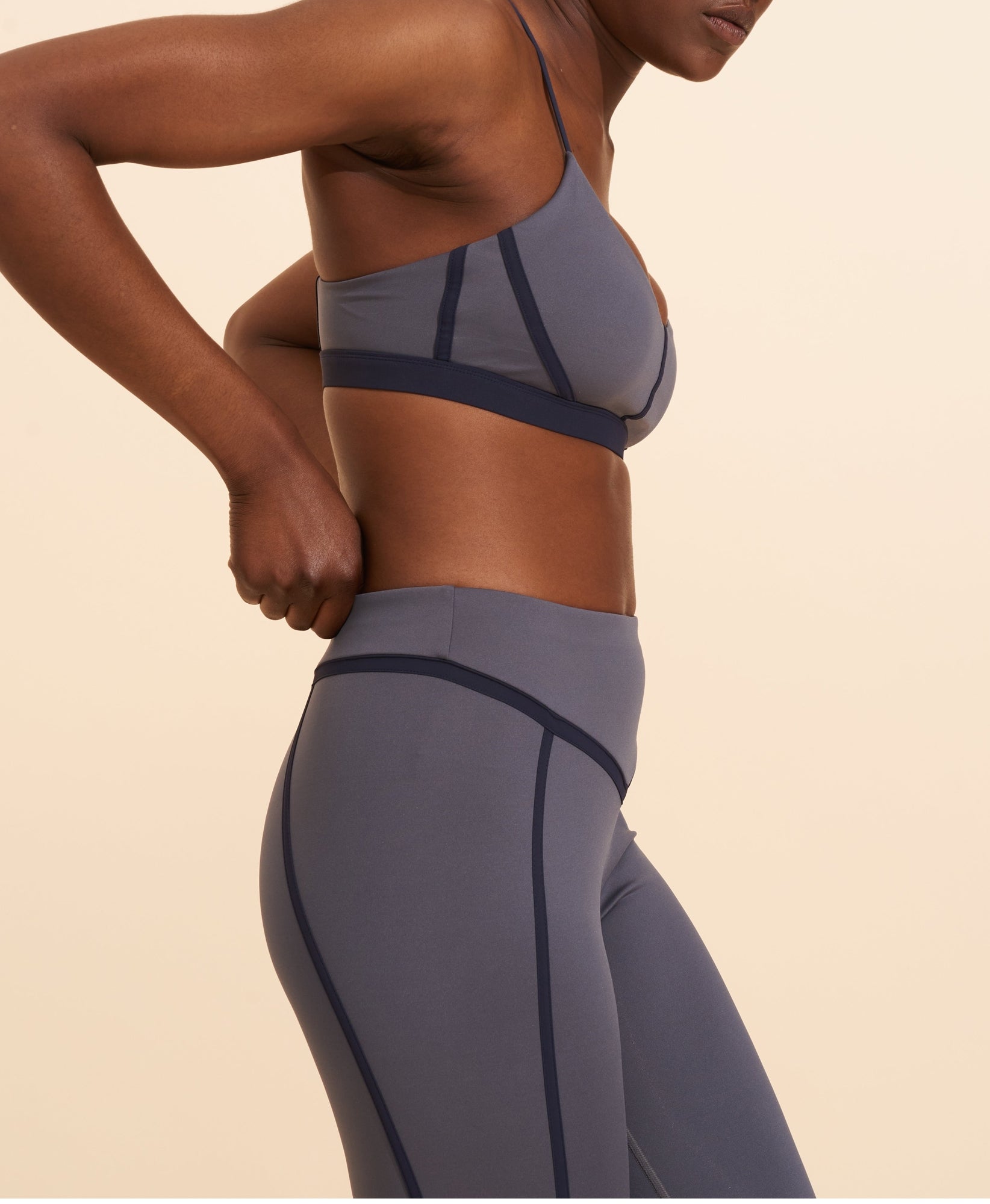 Corset bra - Slate Blue & Navy