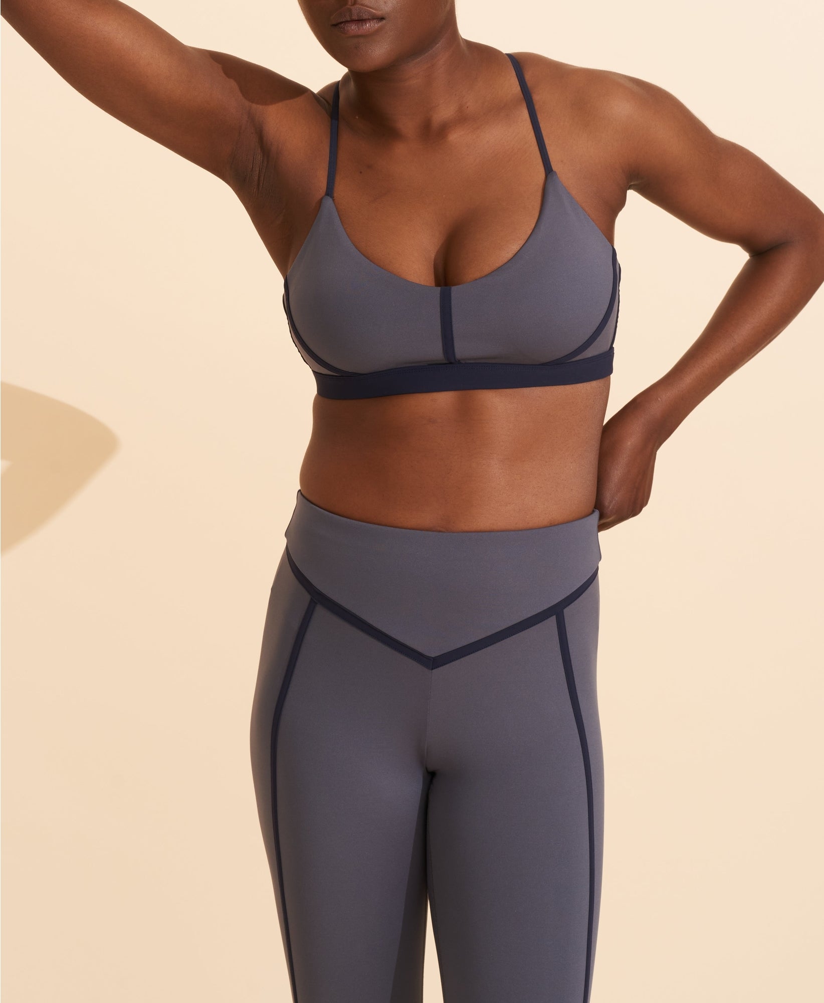 Corset bra - Slate Blue & Navy