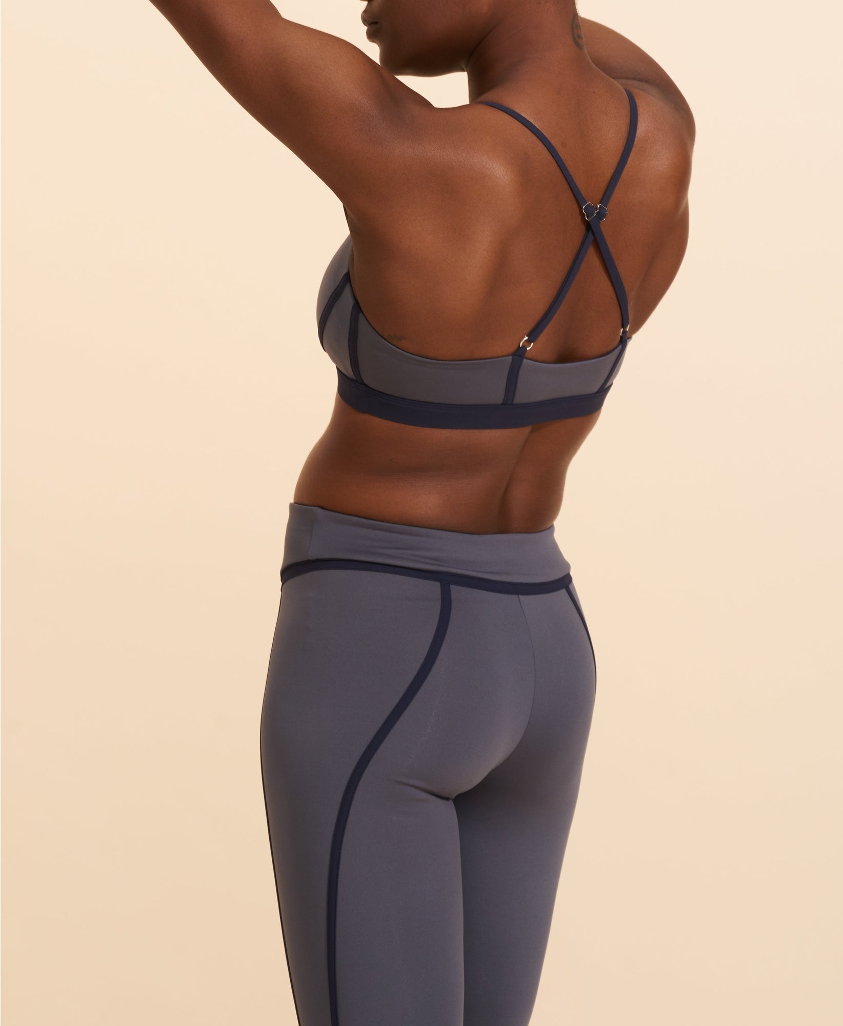 Corset bra - Slate Blue & Navy