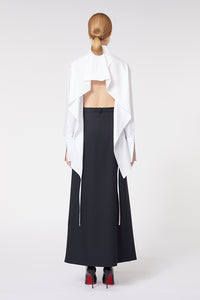 White / VOLANT BACK SHIRT
